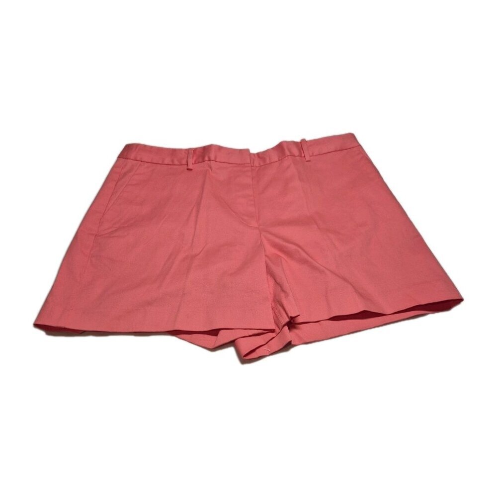 Michael Kors Women's Shorts Size 16 Flamingos Coral Belt Loops Pockets (52)